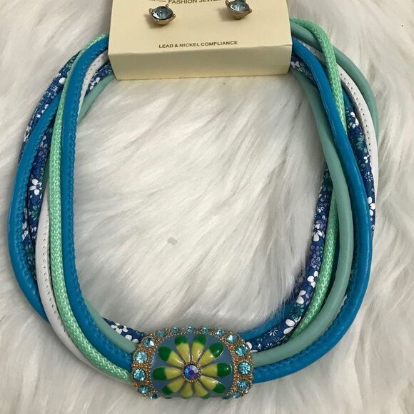 Rope necklace and earrings set - Picture 4 of 5